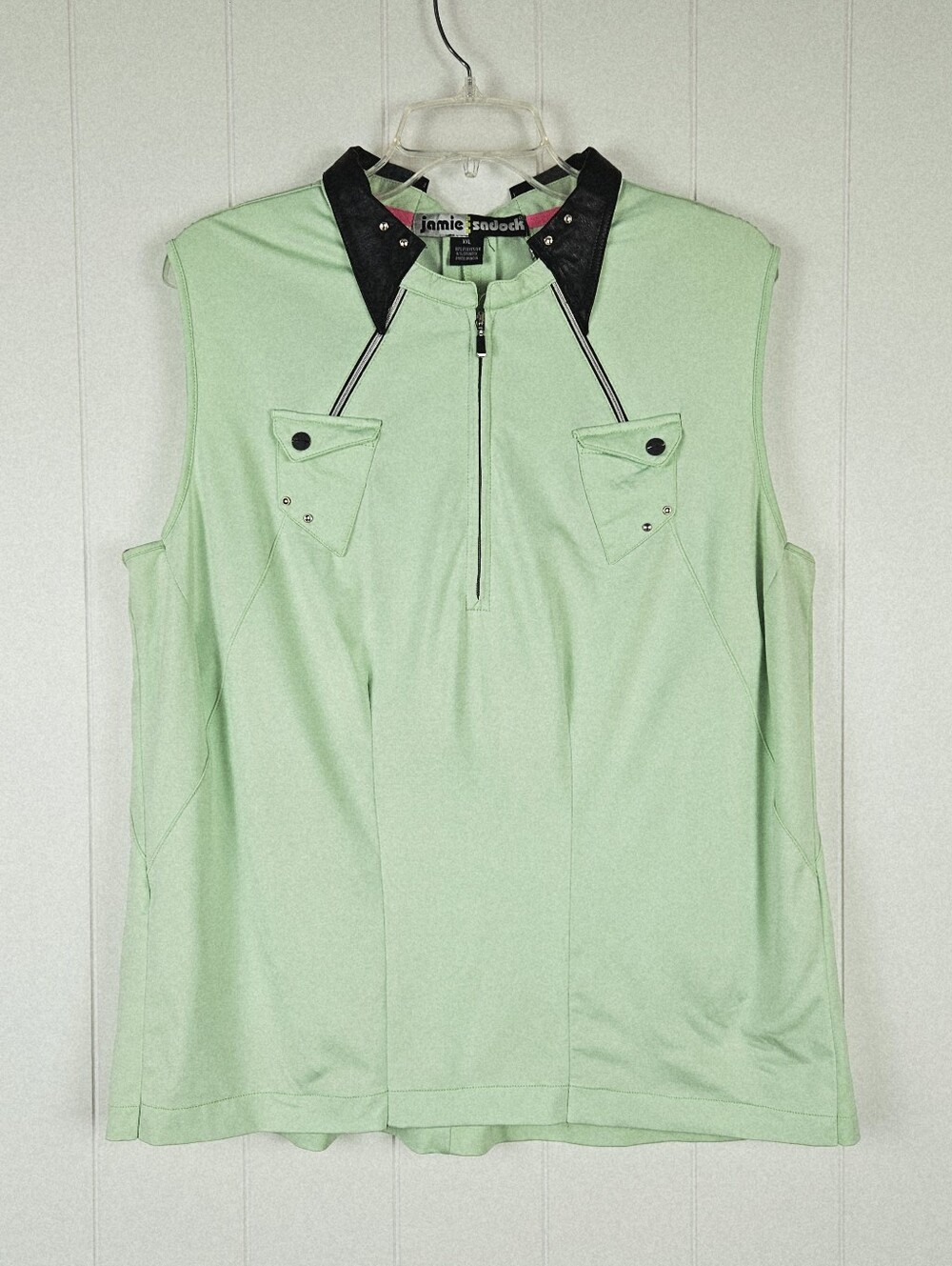 Jamie Sadock Golf Polo Sleeveless Loose Womens XXL Green Pickleball Tennis
